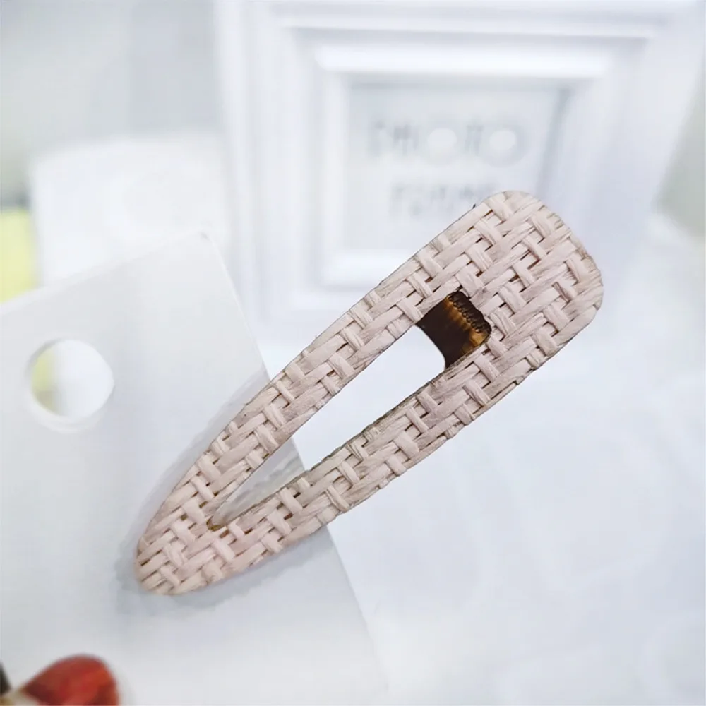 1 шт. винтажные плетеные заколки ручной работы из ротанга полые геометрические