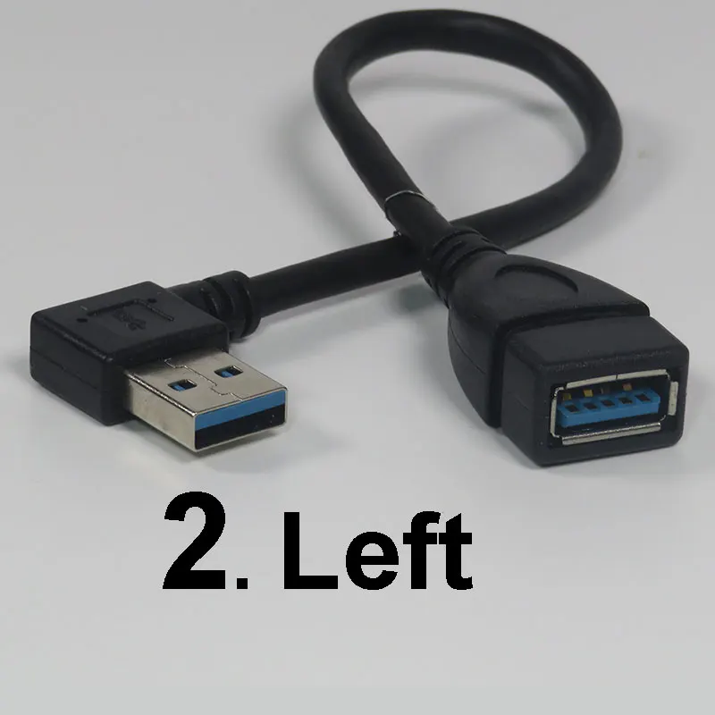Гибкий Удлинительный кабель USB тип A штекер гнездо Колено 90 прямоугольный шнур