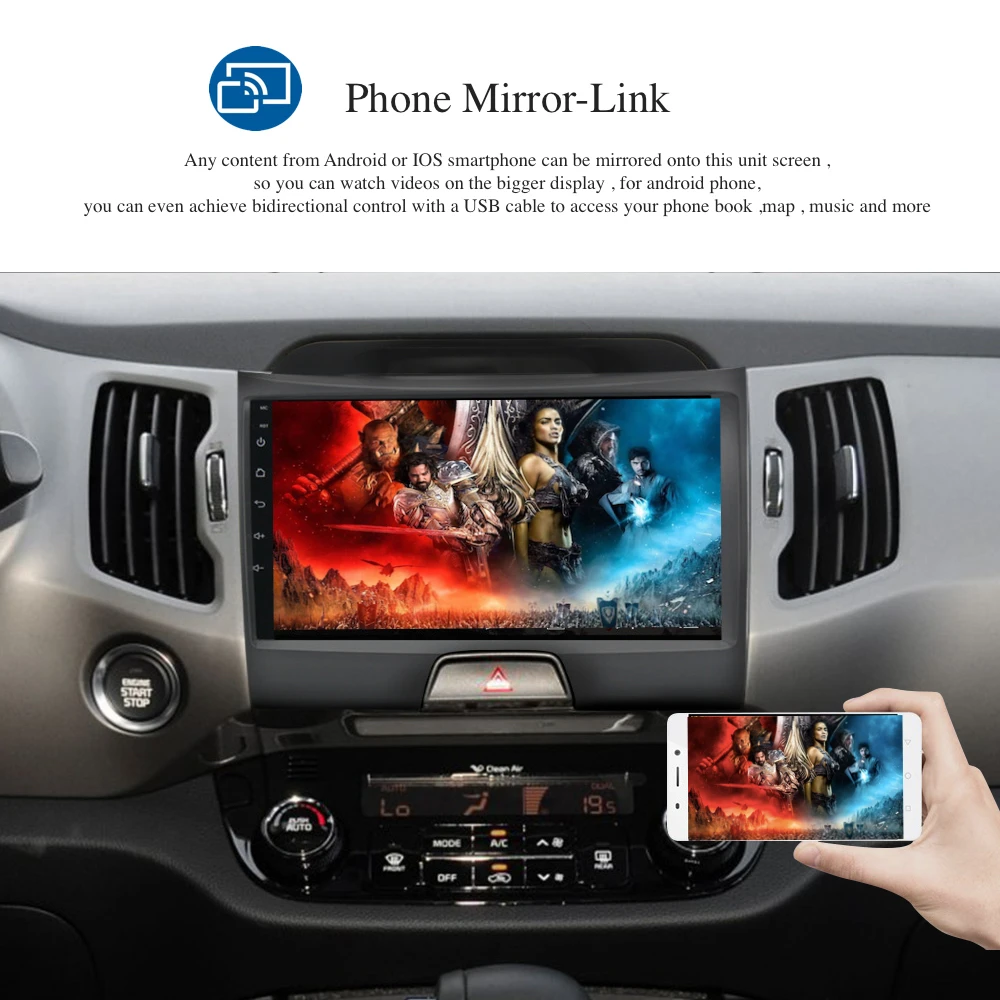 Автомобильный радиоприемник Android 10 2 Din GPS Navi для Kia Sportage R 2011 2012 2013 2014 2015 2016 PX6 DSP IPS 4