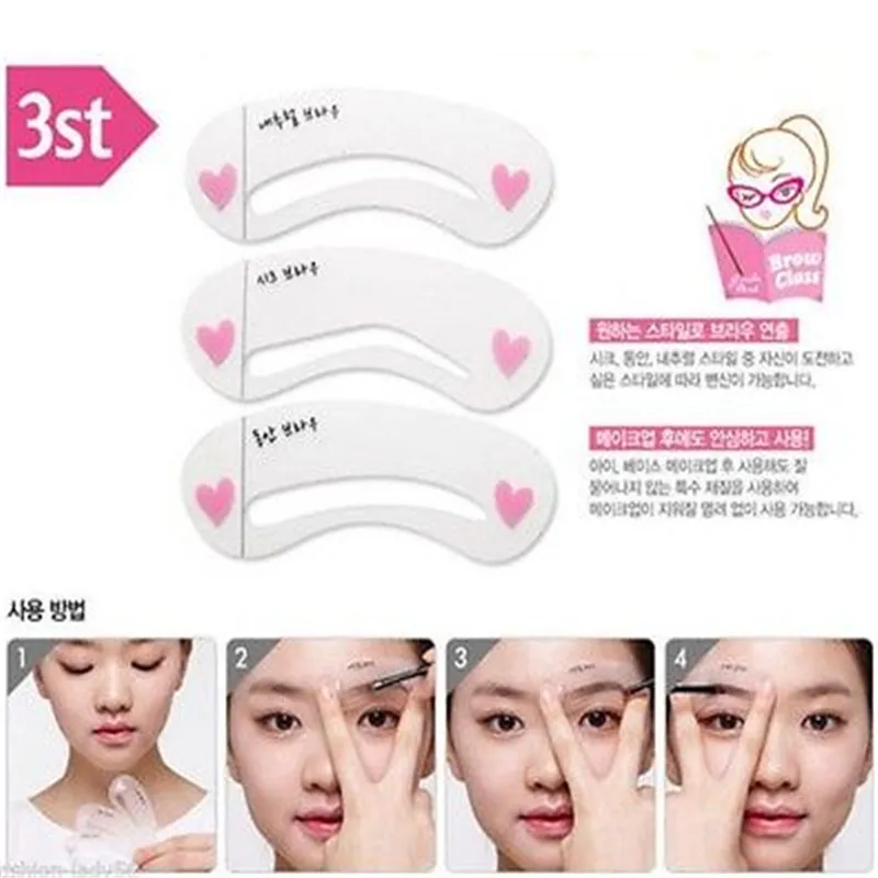 3 шт. трафареты для бровей инструменты макияжа|eyebrow shaper tool|tools makeupmakeup tool kits |