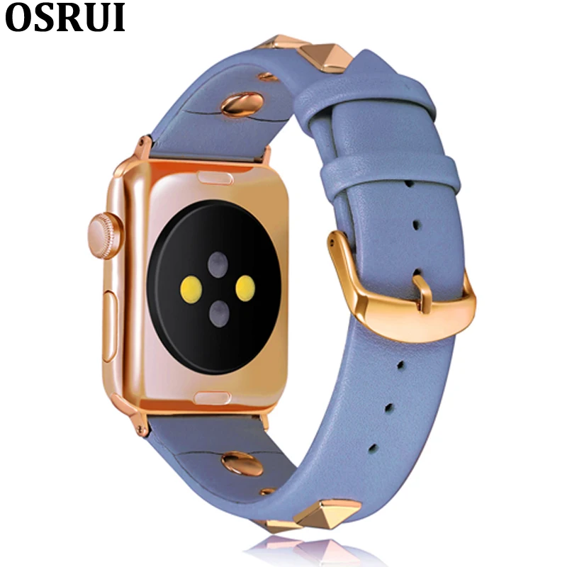 Кожаный ремешок для apple watch 4 ремешка 44 мм 40 correa iwatch 38 42 серия 3 2 браслет с