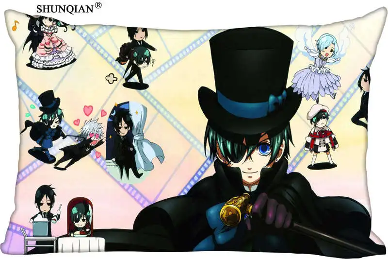 Ciel Phantomhive Прямоугольная подушка крышка Размеры 45x35 см (с одной стороны) печать на