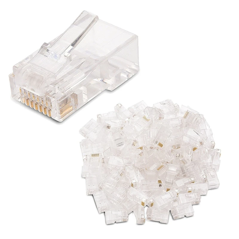 100-Pack Cat 6 RJ45 Модульные вилки для многожильного UTP кабеля | Обустройство дома