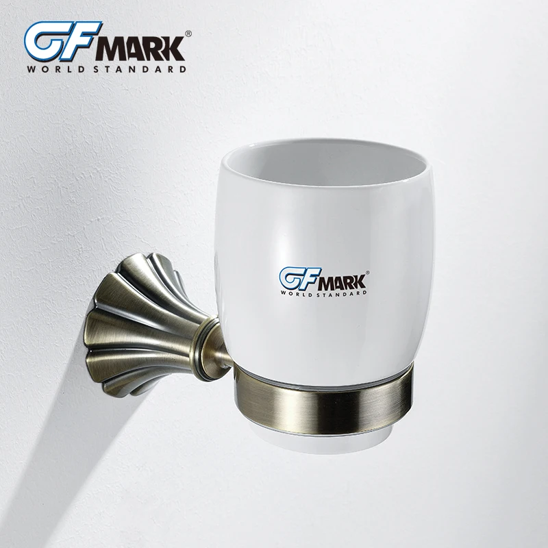 

GFmark, антикварная фотография, с керамической чашкой, медная основа, аксессуары для ванной комнаты, настенное крепление, вмятин