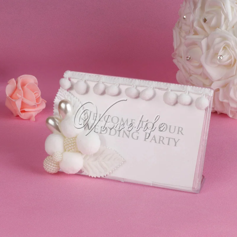 Прозрачный Свадебный знак акриловый держатель дисплея для приёма 4 &quotx 6&quot