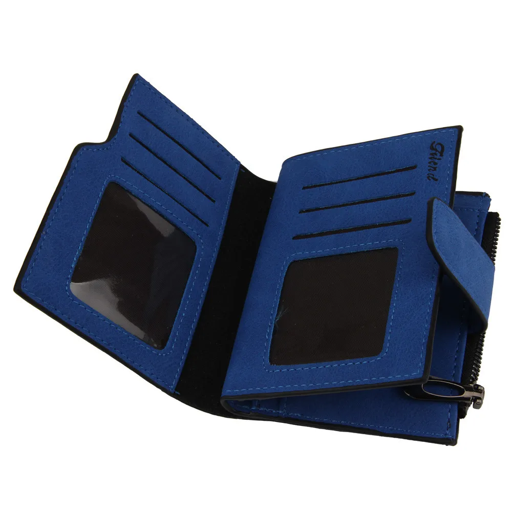 5 цветов Женский компактный складной кожаный кошелек с отделением для карт