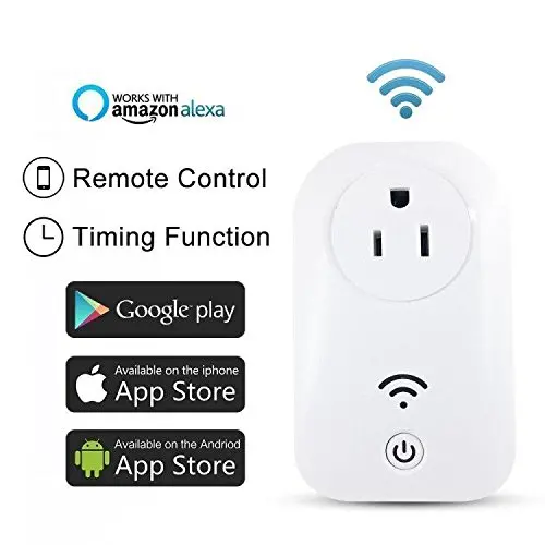 Wifi Smart US Plug Outlet Compatible with Alexa Echo Wi-Fi 2.4GHz Mini Socket Timer Function Home No Hub Required | Электроника