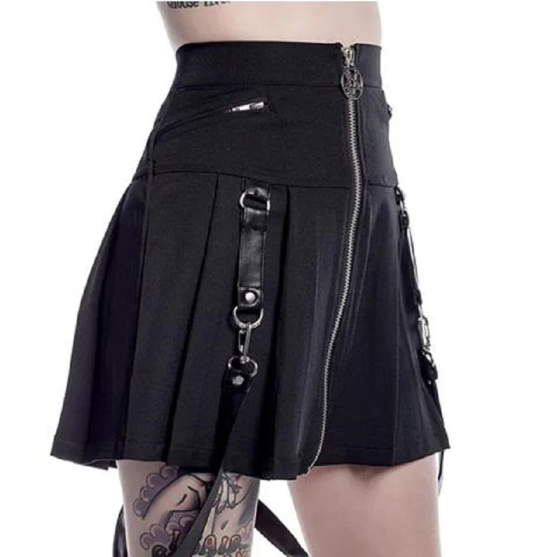 Женская одежда уличная в стиле панк BF хипстерские однотонные юбки Харадзюку