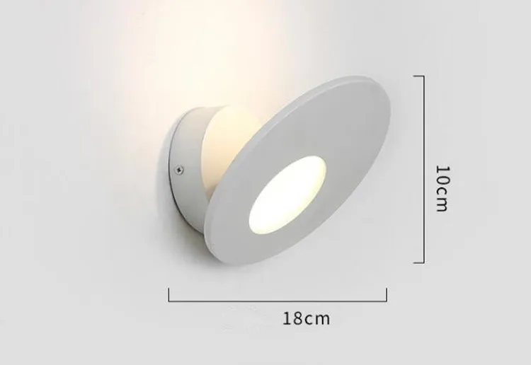 

Nordic Round Bedroom Bedside Led Wall Light Art Rotatable Bathroom Study Aisle Light Led Wall Sconce Free Shipping
