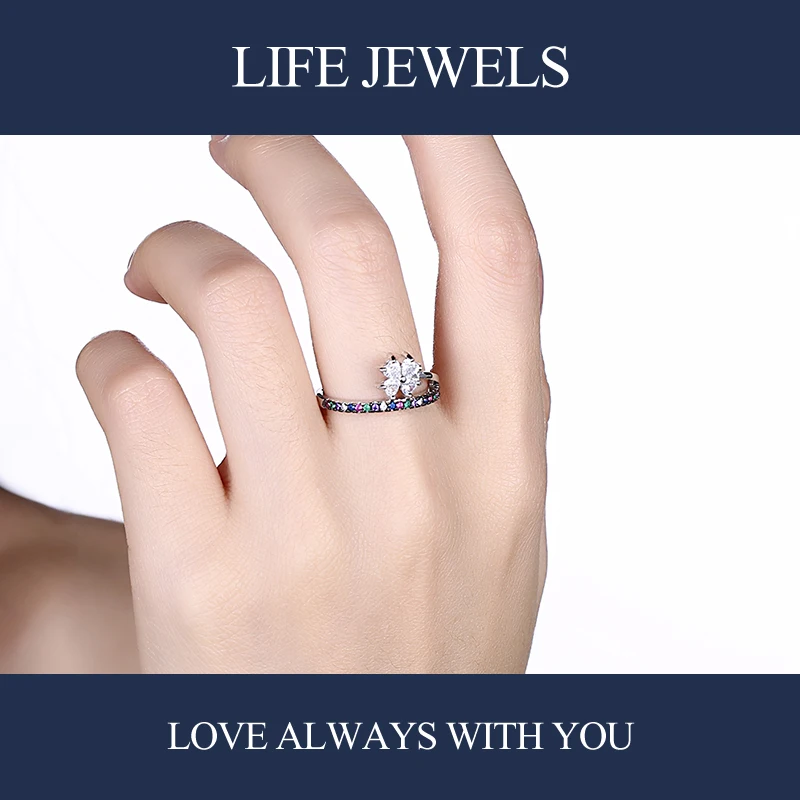 Аутентичное кольцо из 925 пробы стерлингового серебра с австрийским цирконом Charm l Женский роскошный подарок на День Святого Валентина Ювелирные изделия 18182.