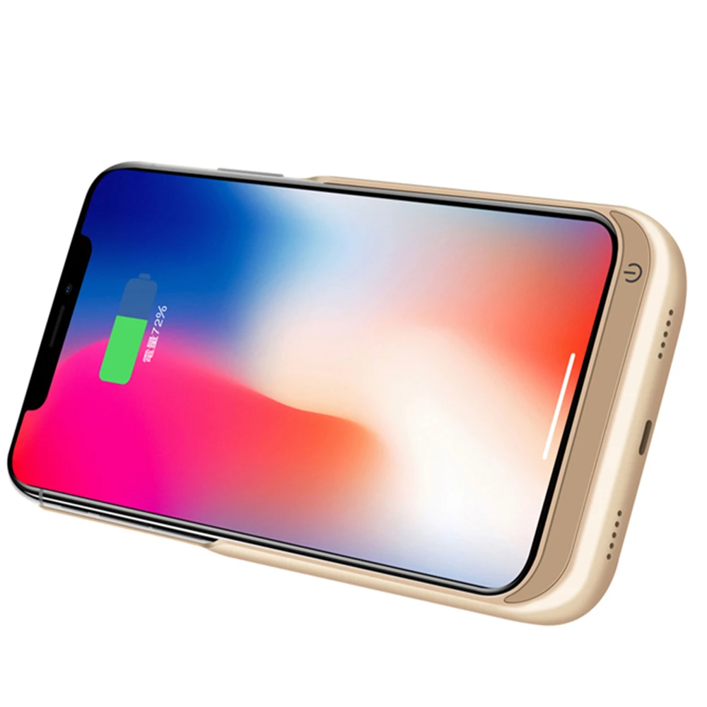 5500 мАч для iphone X XS Аккумулятор Чехол Ультра тонкий резервного копирования