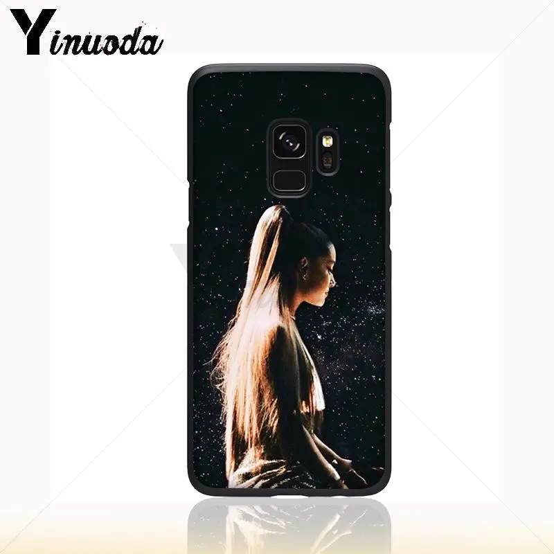 Yinuoda ariana grande Smart Cover Black Soft Shell Phone Case For Samsung Galaxy s9 s8 plus note 8 note9 s7 note5 funda | Мобильные