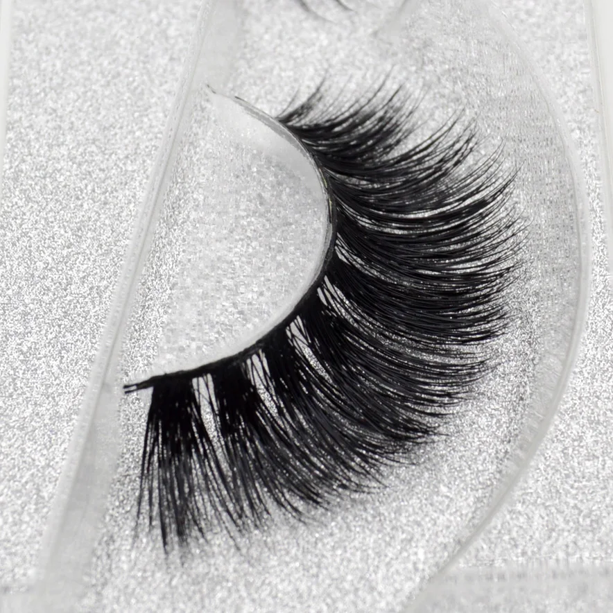 Visofree 3D Real Mink lashes Invisible band Hand Made Full Strip Thick winged transparent ciliosos A14 | Красота и здоровье