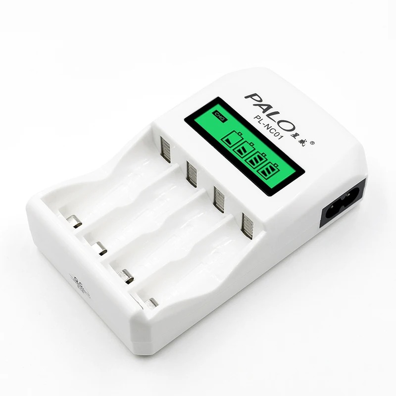 PALO C907W 2000mA 4 Slots LCD Display Intelligent Battery Charger for AA / AAA NiCd NiMh Rechargeable Batteries Fast VS C905W |