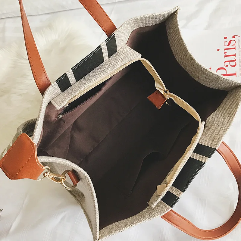 Вместительная Холщовая Сумка для женщин повседневный тоут покупок дамские