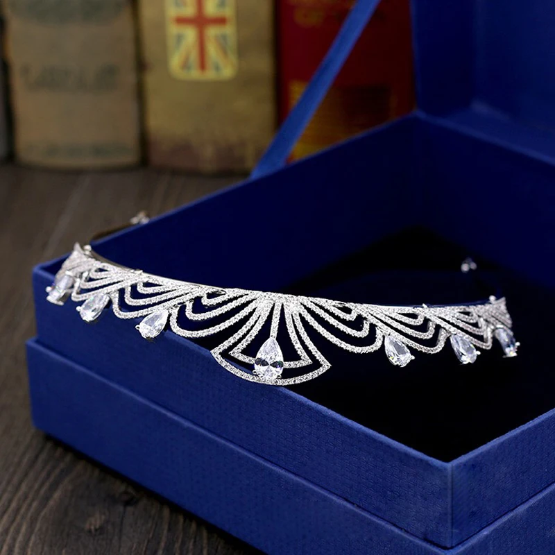 Элегантный Игристые Циркон свадьба Hairbands сверкающий кристалл покрытием оголовье