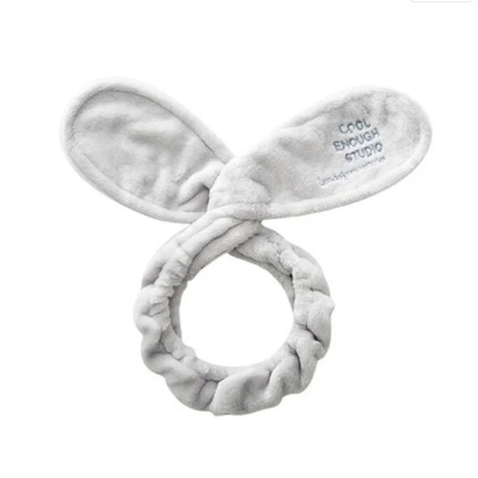Женская модная милая мягкая флисовая повязка на голову с заячьими ушками для