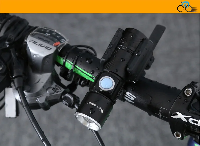 WEST BIKING велосипедные фары зарядка через usb светодиодный велосипед фара стрейч с переменным фокусным расстоянием 200 м анти-скольжения Водонепроницаемый велосипедный фонарь для езды на велосипеде