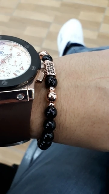 NAIQUBE 2017 New Brand Luxury Men Bracelet Pave CZ Column Charm With Natural Stone Bead For Jewelry Gift|charm bracelet|bracelet withbracelet fashion