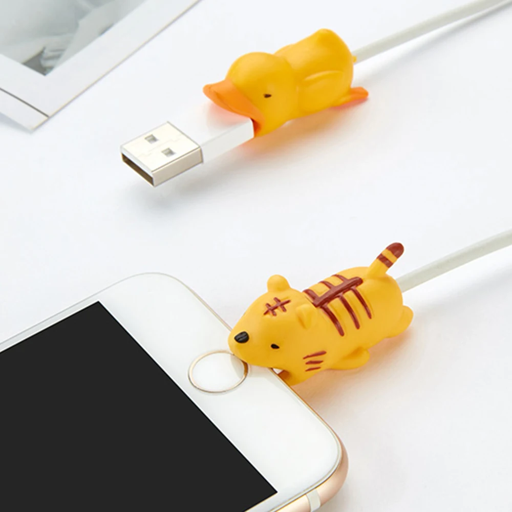 USB зарядное устройство защита для кабеля &quotукус&quot IPhone XR XS MAX 7 Plus милые животные