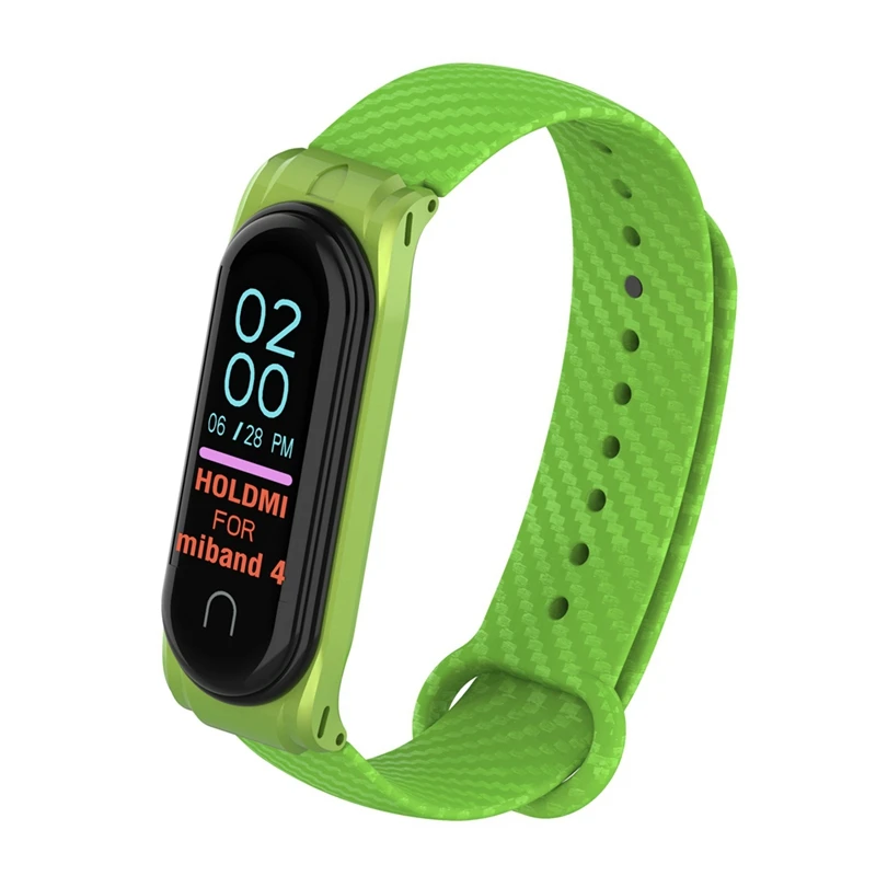 Металлический браслет из нержавеющей стали mi Band 4 Модный Цветной ремешок из углеродного волокна для mi Band 4 3 Xiaomi mi Band 4 сменный Браслет