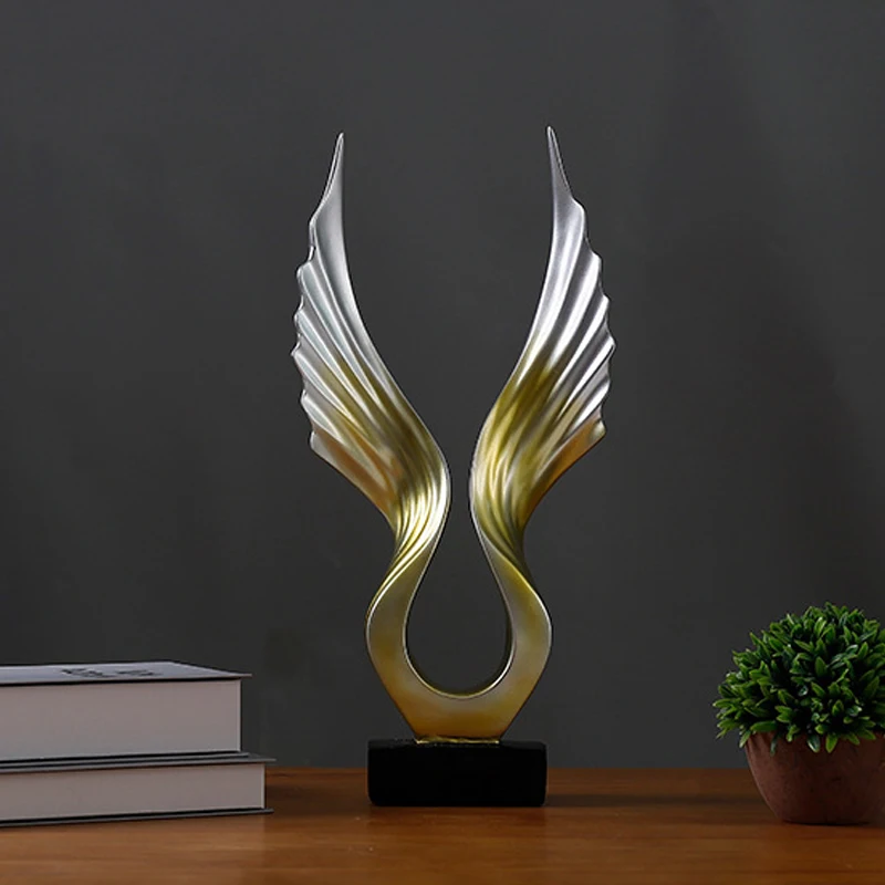 Золото ангельские крылья Смола Кабошон Лофт украшение стол Гостиная Современный