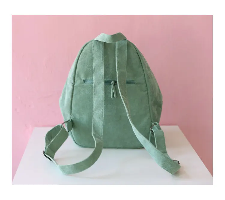 Ретро рюкзак для женщин и девочек, Корейский простой цветной Рюкзак Mochila Harajuku ulzzang, женский рюкзак, школьная сумка, Женский вельветовый рюкзак