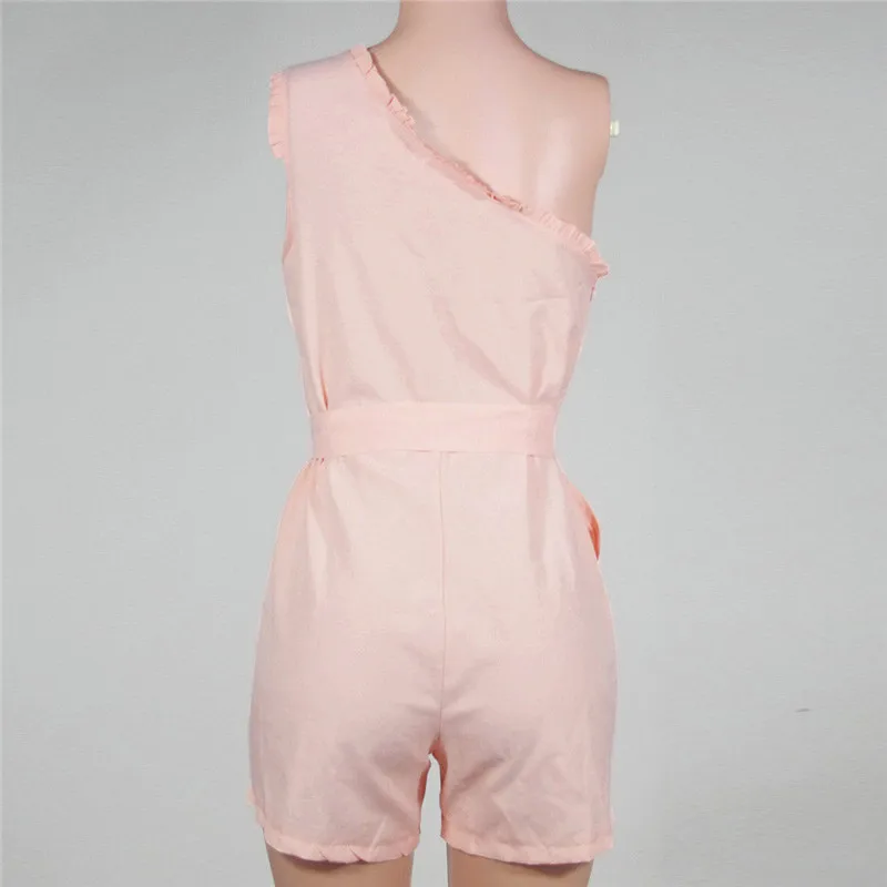 

Fashion Womens One Shoulder Playsuit Evening Party Ladies Jumpsuit Romper Pants