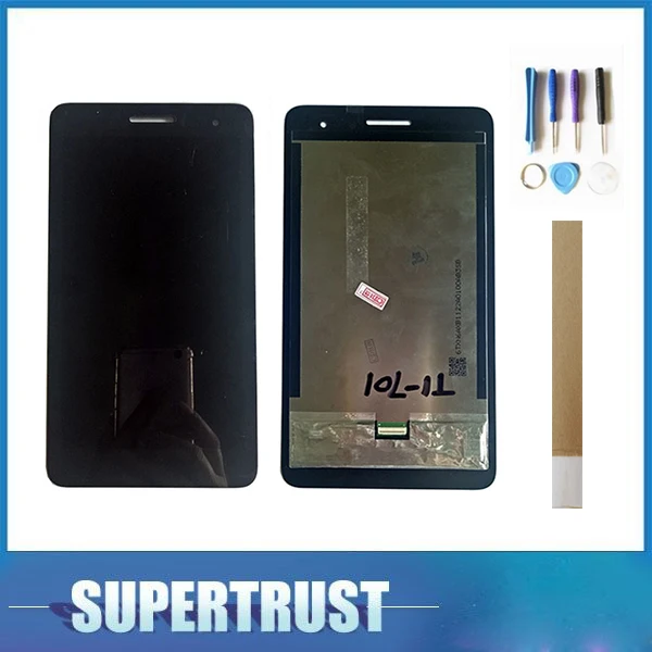 Сменный сенсорный ЖК экран 7 &quotдля Huawei MediaPad T1 0 Honor стекло черный цвет с лентой и
