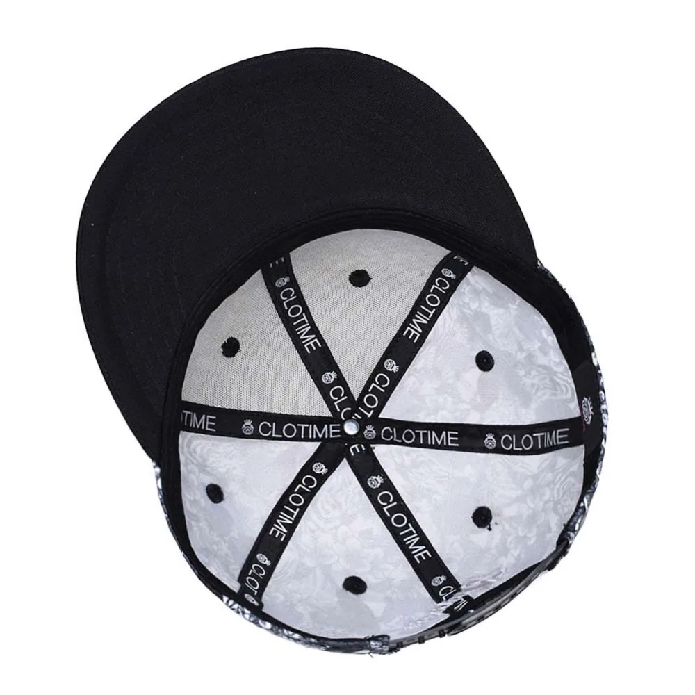 Snapback Кепка с тигром, кепка для мужчин и женщин, регулируемая плоская кепка с цветочным принтом в виде Розы, спортивная летняя Молодежная бейсболка в стиле хип-хоп, Черная