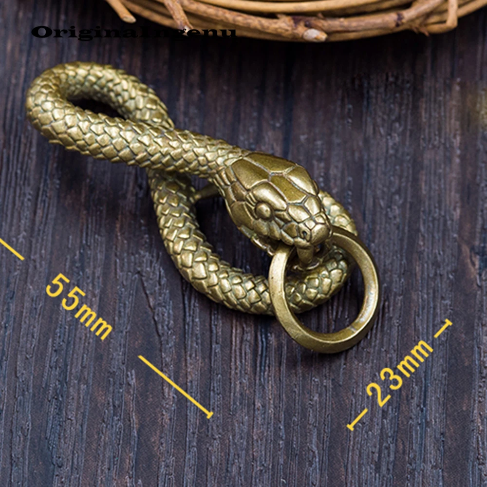 Мужской винтажный брелок Porte Clef в виде змеи аксессуар для ключей на день