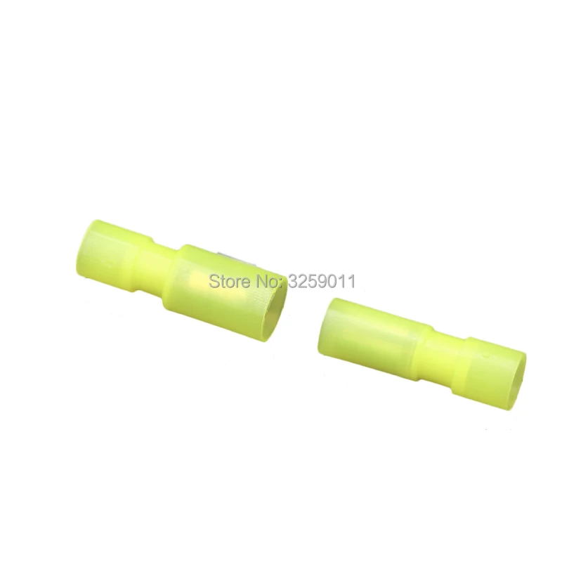 50PCS Butt Connector Crimp Terminal Male Female Full-Insulating Joint Nylon 12-10 AWG FRFNY / MPFNY 5.5-195 yellow | Обустройство