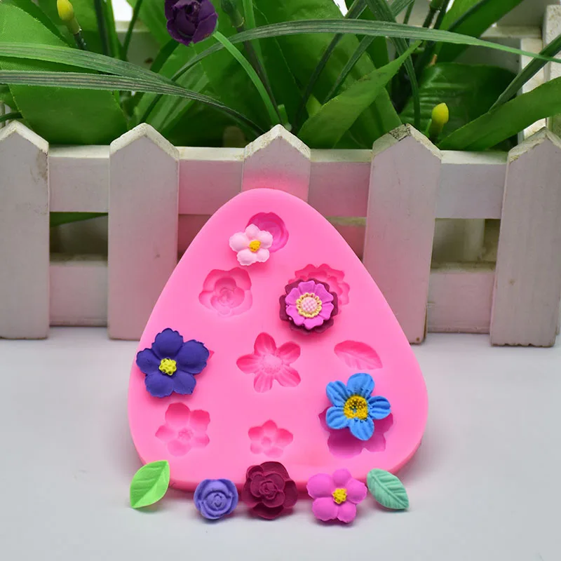 

DIY Fondant Chocolate Silicone Cake Mold Baking Mini Flower 3D Silicone Molds Kitchen Accessories Cake Decorating Tools silicon