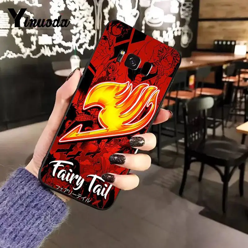 Yinuoda Anime Manga Fairy Tail logo Coque Shell Phone Case for Samsung Galaxy S7edge S6 edge plus S5 S8 S7 S9 Plus case | Мобильные