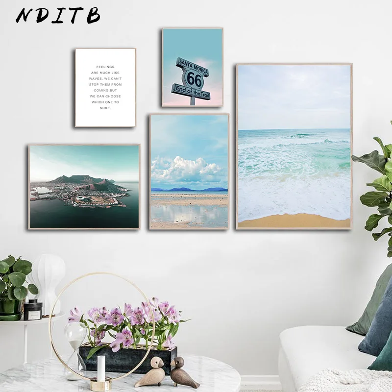 Тропический береговый Пляжный Пейзаж картина искусство на холсте живопись