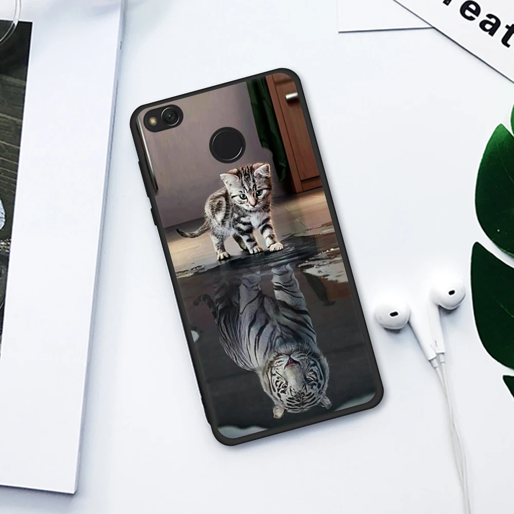 Lovely Cat Plant Pattern TPU Back Cover Cases For Xiaomi Redmi 4A 5A 6 6A 4X 5 Plus Pro Cute Fashion Printing Patterned Case |