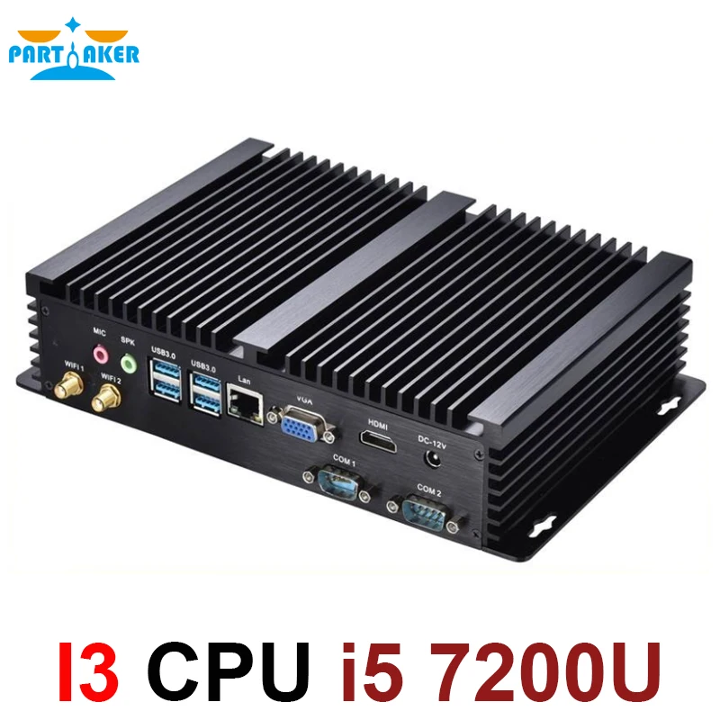 Причастник I3 промышленный Мини ПК 2 * RS232 с Intel Core i5 7200U ядра 4 нити HTPC мини |