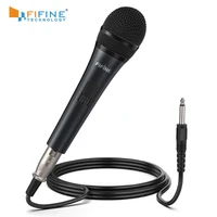 fifine dynamic microphone for speaker vocal microphone for karaoke with onoff switch includes 14 8ft xlr to 14 connection