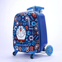 klqdzms kids cute cartoon 17inch rolling luggage caster wheels suitcase for children trolley student travel bag carry on school