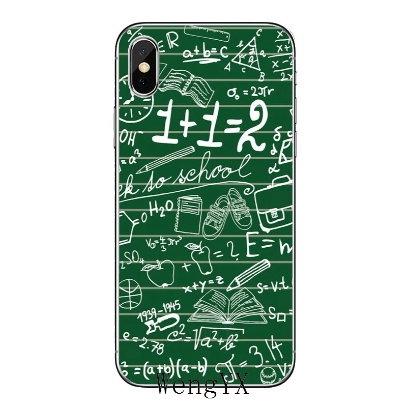 Символ Математика наука, физика формулы для samsung Galaxy S3 S4 S5 S6 S7 край S8 S9 плюс мини Примечание 3 4 5 8 Soft phone Чехол