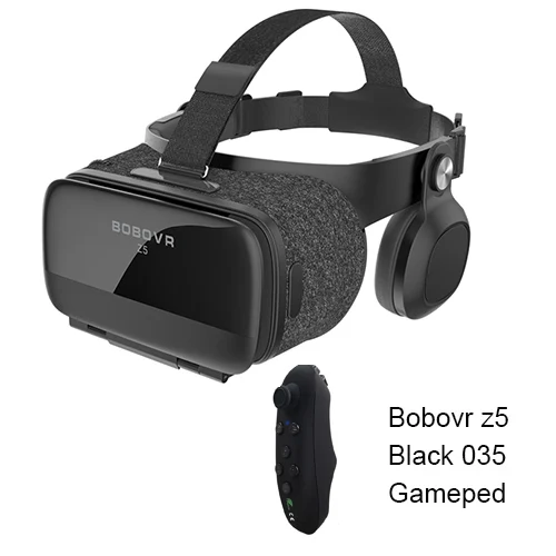 035 black gamepad BOBOVR Z5 VR 3D стерео очки Google Cardboard виртуальной реальности VR телефон гарнитура шлем коробка для 4,7-6,2 областей мобильного телефона - Цвет: 035 black gamepad