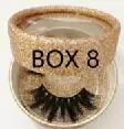 BOX 8 Дополнительные Длинные Накладные ресницы оптовые продажи Ложные Длинные Густые ресницы 3d норки Экстра длинные ресницы с заказным пакетом ресниц - Цвет: BOX 8