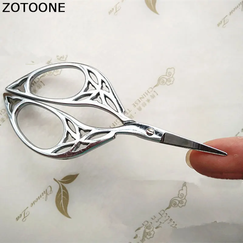 ZOTOONE 10,4 см винтажные ножницы для шитья и вышивания для пошива Diy ножницы из нержавеющей стали для рукоделия резак для ткани C