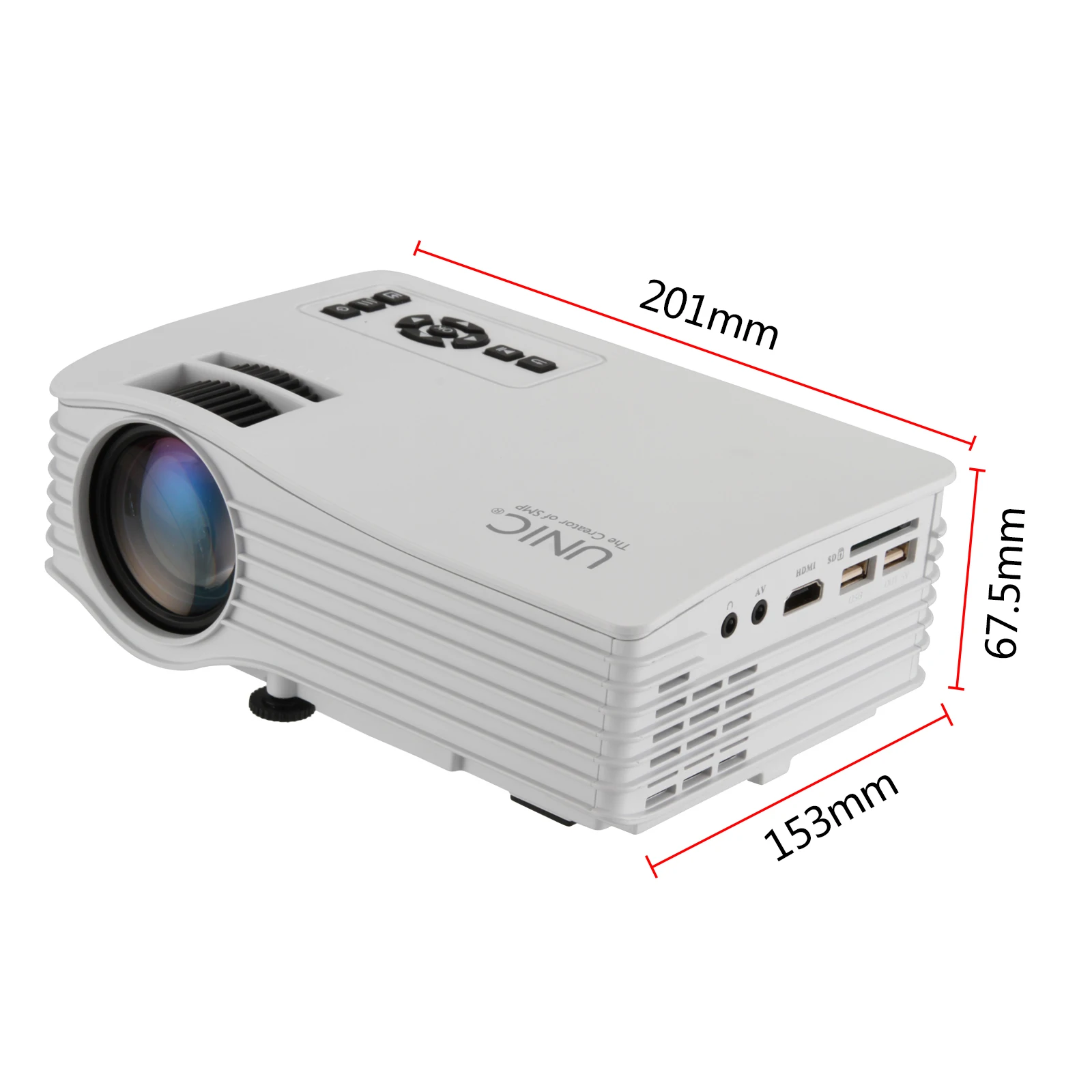 Светодиодный мини проектор UNIC UC36 Full HD 1080P для домашнего кинотеатра 30 ANSI лм| |