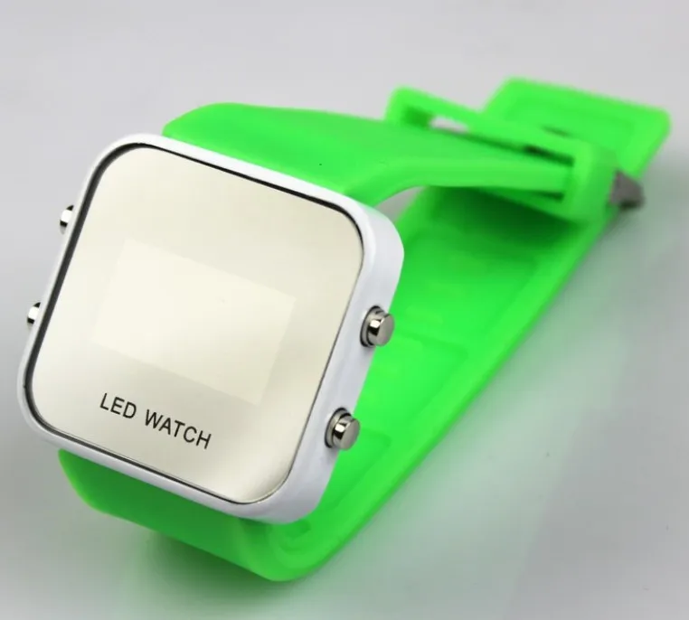 The new mirror watch/LED watch/Plastic frame watch/ Unisex Silicone strap Digital/fashion | Наручные часы
