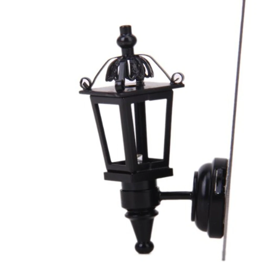 

1:12 Scale Wireless Dollhouse Metal Wall Lamp Warm White LED