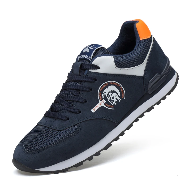 Blue 01 Valstone/мужские кроссовки из натуральной кожи; дышащие кроссовки; нескользящая прогулочная обувь; светильник; сезон весна-лето - Цвет: Blue 01