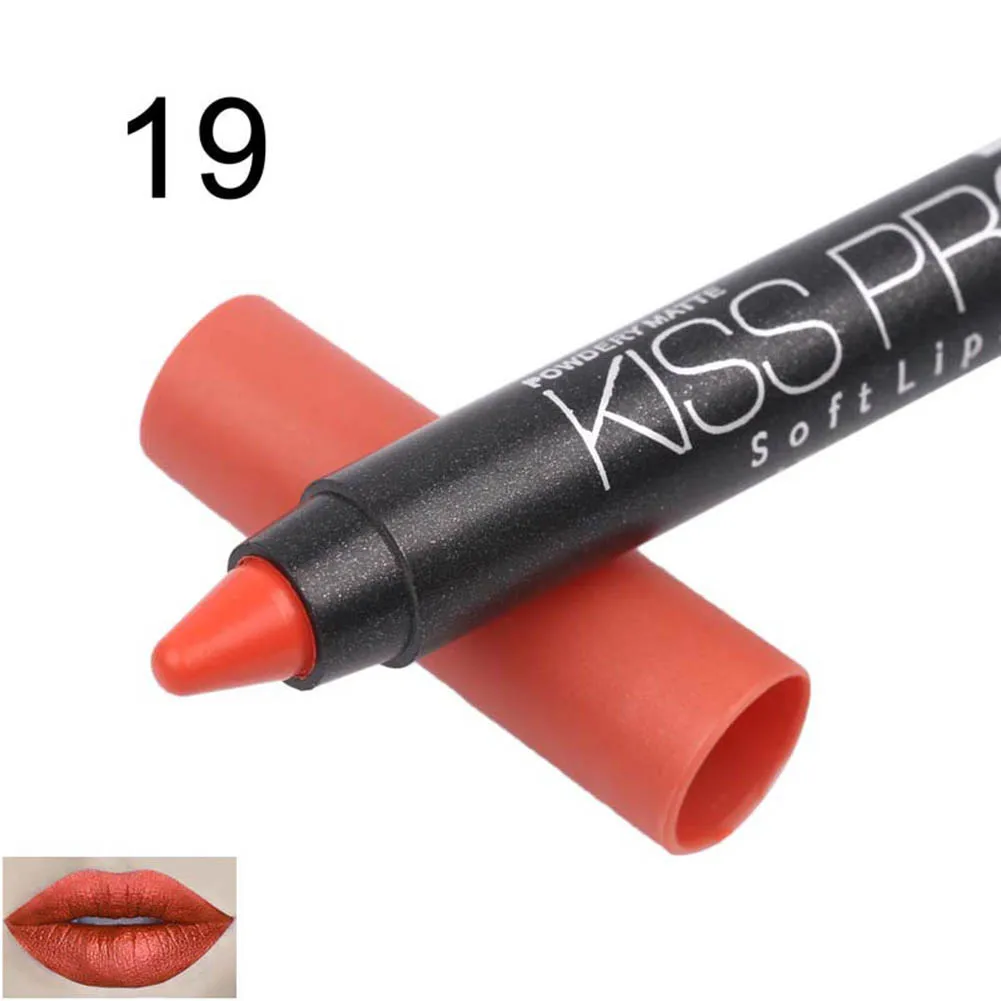 Black Matte Kissproof Lipstick Makeup Long Lasting Effect Powdery Matte Soft Lipsticks Cosmetic Tool - Color: Black