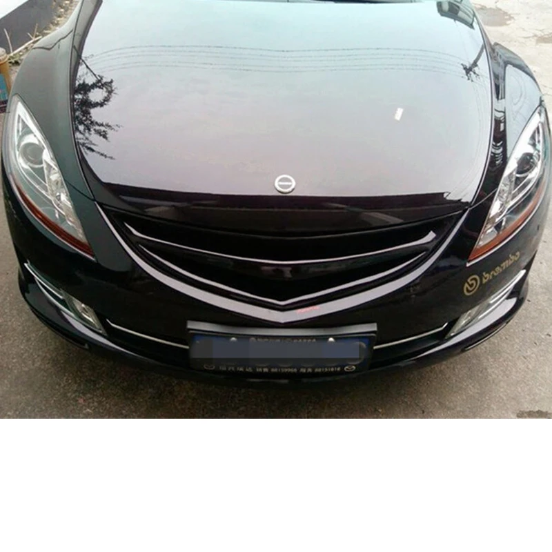 Решетка переднего бампера для Mazda 6 2-го поколения M6 декоративная крышка для АБС углеродного волокна бампер сетка крышка гоночные решетки 2009-13