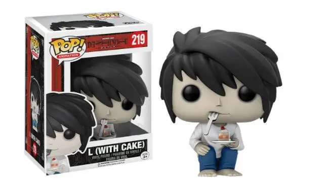 219 L with cake Funko POP DEATH NOTE ПВХ фигурка Коллекционная модель игрушки для детей - Цвет: 219 L with cake